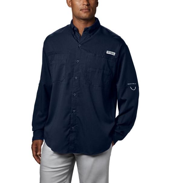 Columbia PFG Tamiami II Fishing Shirts Navy For Men's NZ3561 New Zealand